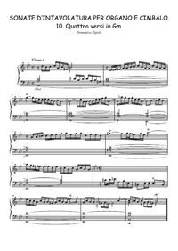Sonate d'Intavolatura per Organo e Cimbalo 10. Quattro versi en Solm - Domenico Zipoli